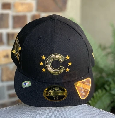 New Era Negro Chicago Cubs 2024 Día de las Fuerzas Armadas Bajo Perfil 59FIFTY Talla 7 1/2 Foto 1 de 4