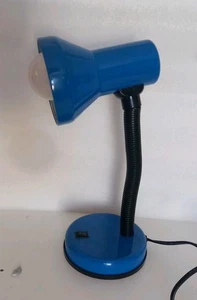 1980s/90s ..Vintage" Gooseneck Desk" Lamp Retro Blue Metal.. Good Condition - Picture 1 of 10