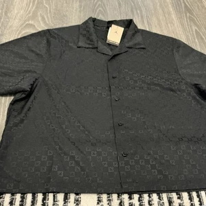 Jordan Air Essentials Black Shirt Button-UP Men’s Size: 2XL DX9681-010 NWT - Picture 1 of 4
