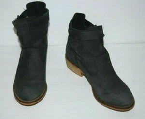 BOTAS DE MUJER COOL WAY NEGRAS DE CUERO ENVEJECIDO TALLA 36/US 5-5.5 *GUC* - Imagen 1 de 9