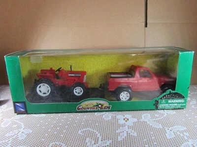 A122 New Ray Country Life Pick-Up Trailer Tractor Toy Plastic New+Box - Image 1 of 4