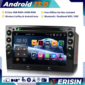 Unidad principal estéreo para automóvil Android 13 de 8 núcleos navegación por satélite DAB + CarPlay para Renault Megane 2 - Imagen 1 de 23