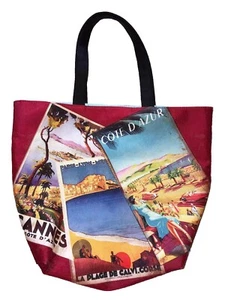 Bolso de Mano Colección Lancôme Riviera Rojo Cita D Azul Bolso de Playa Regalo - Imagen 1 de 6