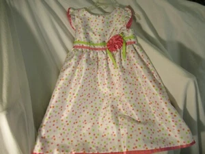(T) Sophie Rose Size 4t Polka Dot Multi colored Girls Dress - Picture 1 of 4