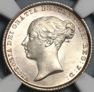 1839 NGC MS 64 Victoria 6 Pence Great Britain Mint State Coin (21011001C) - Image 1 of 4