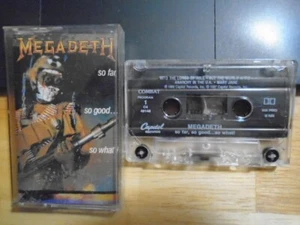 RARE OOP CLUB EDITION Megadeth CASSETTE TAPE So Far Good What! thrash metallica - Picture 1 of 3