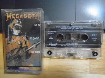 RARE OOP CLUB EDITION Megadeth CASSETTE TAPE So Far Good What! thrash metallica - Image 1 of 3