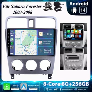 Android 14 Autoradio CarPlay GPS Navi Für Subaru Forester 2003-2008 DSP 8G+256GB - Bild 1 von 18