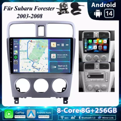 Android 14 Autoradio CarPlay GPS Navi Für Subaru Forester 2003-2008 DSP 8G+256GB - Bild 1 von 4