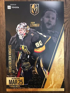 2019-20 ROBIN LEHNER PANDA VEGAS GOLDEN KNIGHTS POSTER 3/25/20 CANCELLED ARIZONA - Picture 1 of 1