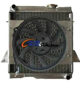 Aluminum Radiator+Shroud+Fan For Triumph TR 6 1969-1974 TR 250 1967 1968 - Picture 1 of 10