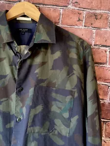 TED BAKER : Mens MMA - FIELDER Military Style Camo Shirt : Large / Size 4 - Picture 1 of 11