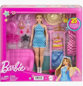 Barbie Doll and Fashion Set, Clothes with Closet Accessories NEW SHIPS FAST - Picture 1 of 1