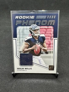 2022 Panini Donruss Malik Willis rookie card #RPJ-3 Rookie Phenom Patch/Relic - Picture 1 of 2