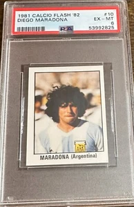 1981 Calcio Flash '82 Diego Maradona #10 PSA 6 - Picture 1 of 2
