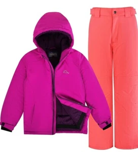 Mädchen Schneeanzug Winter Ski Jacke & Hose Set Kapuze Träger Winddicht Wasserdicht - Bild 1 von 7