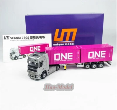 UM 1:64 Scania 730S container Car Model Alloy Diecast Toys birthday adults Gifts - Image 1 of 4