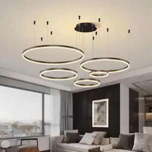 Lámpara LED Redonda Metal Interior Colgante Moderna Ac 110-220 V Multicolor - Imagen 1 de 24