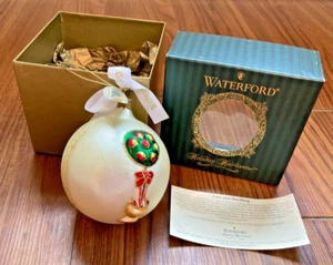 Waterford Holiday Heirlooms GlassTopiary Ball Ornament 119224 Handmade Poland - Picture 1 of 8