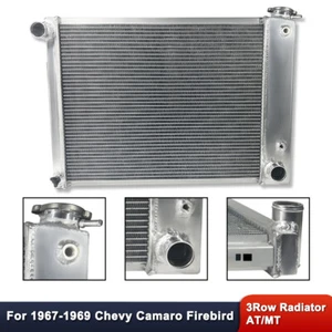 Radiador de aluminio de 3 filas AT/MT para Chevy Camaro/Firebird bloque pequeño V8 1967-1969 - Imagen 1 de 7
