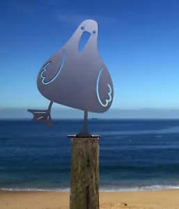 GAVIOTA GAVIOTA COSTERA CERCA DE PÁJARO MARINO TOPPER PECULIAR DIVERSIÓN JARDÍN DECORACIÓN ACERO REGALO 3 - Imagen 1 de 5