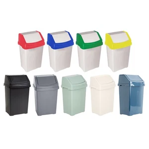 50L Plastic Swing Bins Recycle Waste Dustbin Rubbish Home Kitchen Office - UK - Picture 1 of 78