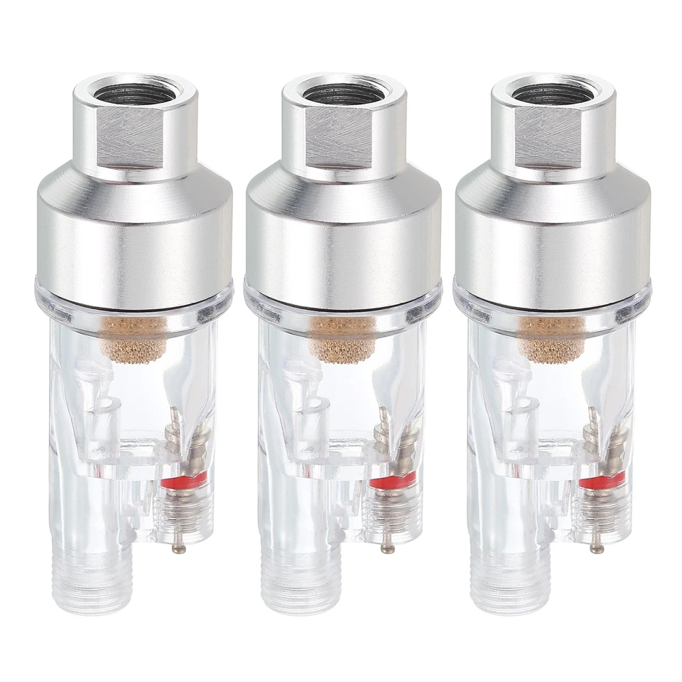 3Pcs Air Brush In-Line Filter, 1/8 BSP Inlet and Outlet Threads Mini Air Filter - Imagem 1 de 4