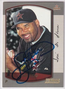 Jose Lima Astros (Decased) 2000 Bowman (TOUGH) SIGNED CARD HANDSIGNIERT - Bild 1 von 1