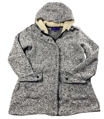 Abrigo de invierno Madden Girl cremallera completa con capucha y bolsillos talla L Foto 1 de 3