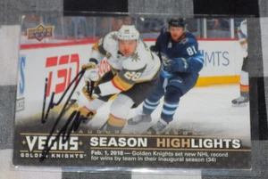 William Carrier Signed Upper Deck Hockey Card Vegas Golden Knights - Picture 1 of 1