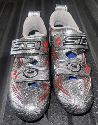 SIDI T3 CARB MAMBA SILVER ROAD BIKE WOMENS CYCLING SHOES EUR 39 US SIZE 8.5 - Изображение 1 из 4