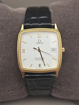 AVintage OMEGA Seamaster Swiss Quartz 29mm White Date Dial Wristwatch 196.0264 - Image 1 of 4
