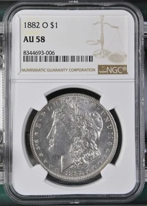 1882-O Morgan Dollar NGC Certified AU58 - Picture 1 of 2