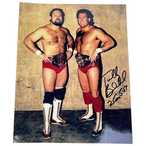 Tully Blanchard Autograph Picture Print Photo Signed Brain Busters Arn Anderson - Picture 1 of 2