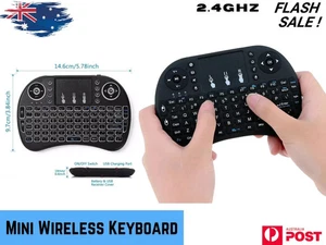 2.4GHz Mini Wireless Keyboard Mouse Backlight Air Touchpad for PC Smart TV Box - Picture 1 of 11