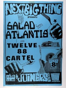 Salad from Atlantis Poster Twelve 88 Cartel Orig Mint Archive Joiners Soton 1988 - Picture 1 of 11