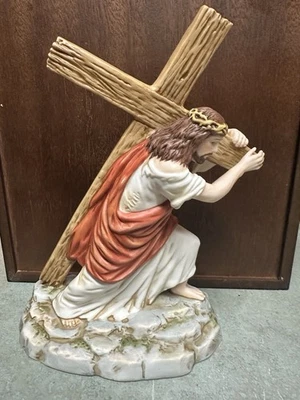 Винтаж 2001 HOMCO (домашние интерьеры) Дорога к Распятию Религиозный Иисус - Изображение 1 из 4
