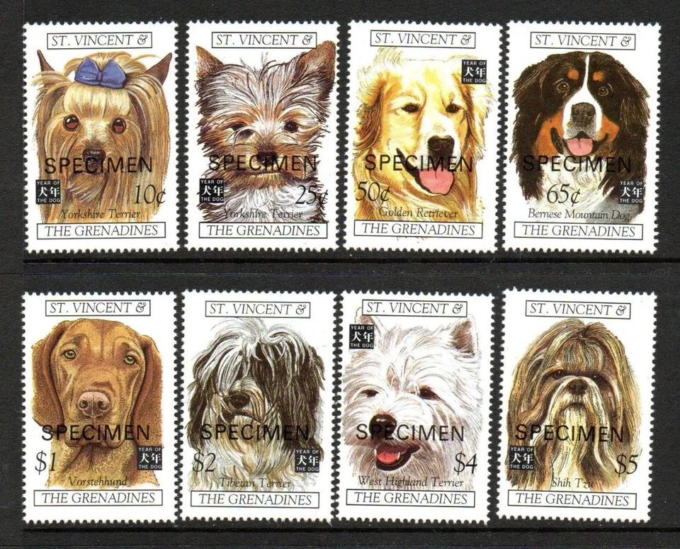 ST VINCENT LM/M 1994 EDICIÓN AÑO NUEVO CHINO DEL PERRO (ESPECIMEN) Foto 1 de 1