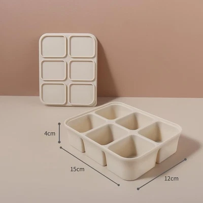 Bandeja de cubitos de hielo para bebé de silicona con tapas moldes de hielo flexibles para bebidas, alimentos para bebés Foto 1 de 4