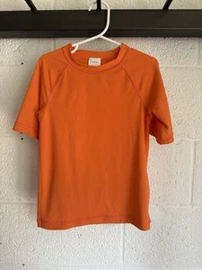 EUC Hanna Andersson orange rash gaurd swim shirt SIZE 110 US 5 - Picture 1 of 5
