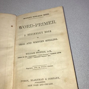 Swintons Word Primer 1873 Edition - Picture 1 of 3