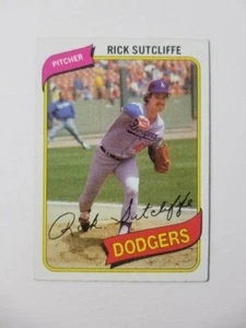 RICK SUTCLIFFE ROOKIE 1980 TOPPS BASEBALL CARD #544 LOS ANGELES DODGERS - Picture 1 of 2