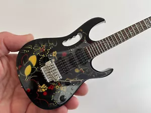 Steve Vai Black JEM Floral Guitar Replica Mini Guitar Collectible - Picture 1 of 12