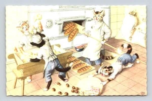 Alfred Mainzer Katzen in der Bäckerei, Boulangerie anthropomorphe Postkarte 4873 - Bild 1 von 2