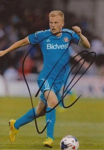 SUNDERLAND: SEBASTIAN LARSSON SIGNED 6x4 ACTION PHOTO+COA - Picture 1 of 1