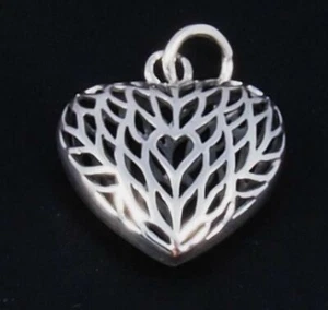 3D ARTISAN FOREVER LOVE HEART 925 STERLING SOLID SILVER MENS WOMENS PENDANT - Picture 1 of 12