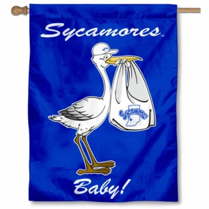 Indiana State University New Baby Gift Decorative House Flag - Picture 1 of 3