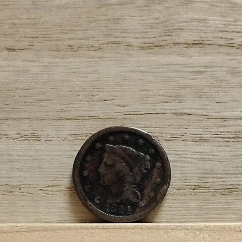 1844 Large Cent US Coin Cover