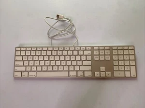 Apple Aluminum Keyboard with Numeric Keypad MB110LL/B A1243 Dual USB Output - Picture 1 of 12