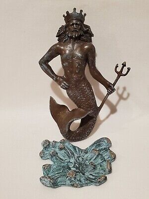 Brass Nautical Neptune Poseidon God Of The Sea Door Knocker SPI Unused In Box • 168.33€